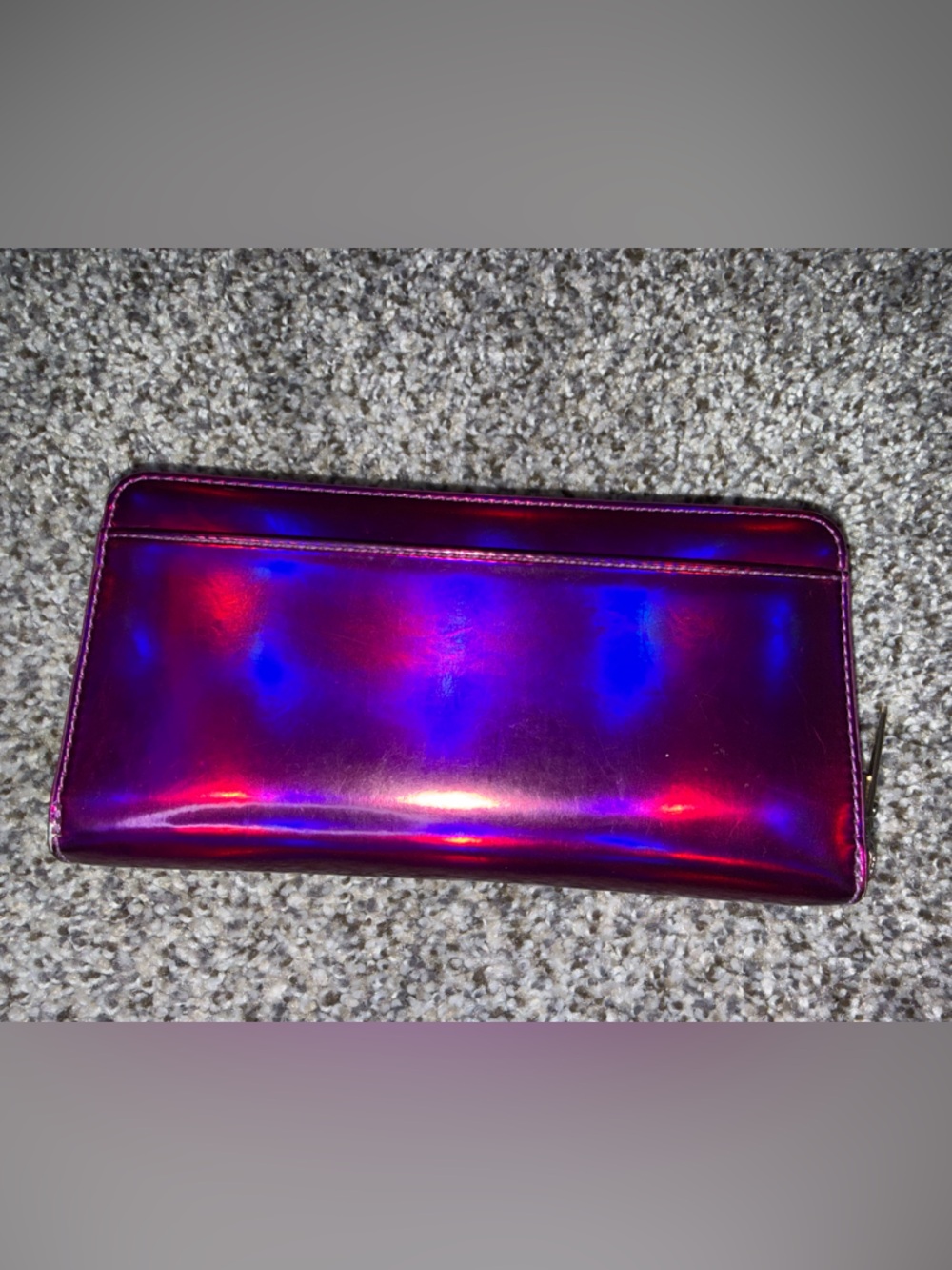 Kate spade Rainer lane pink metallic holographic long zip wallet - Picture 5 of 12
